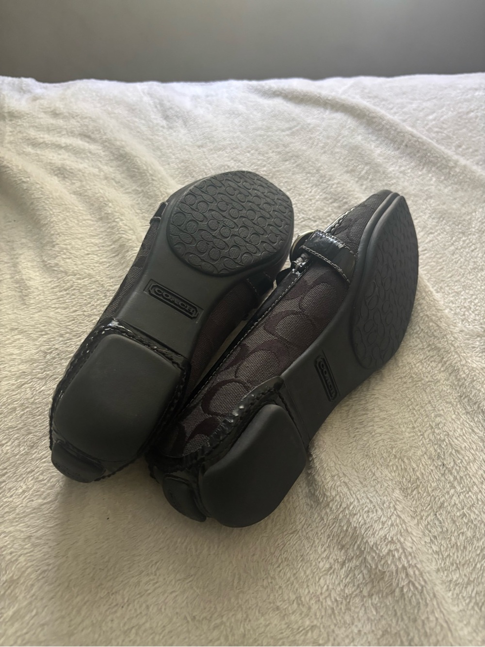 Coach Brown Signature Canvas Loafers with Silver Buckle Size 8 - Picture 6 of 6
